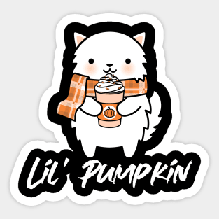 Lil Pumpkin Cute Kitty Cat Sticker